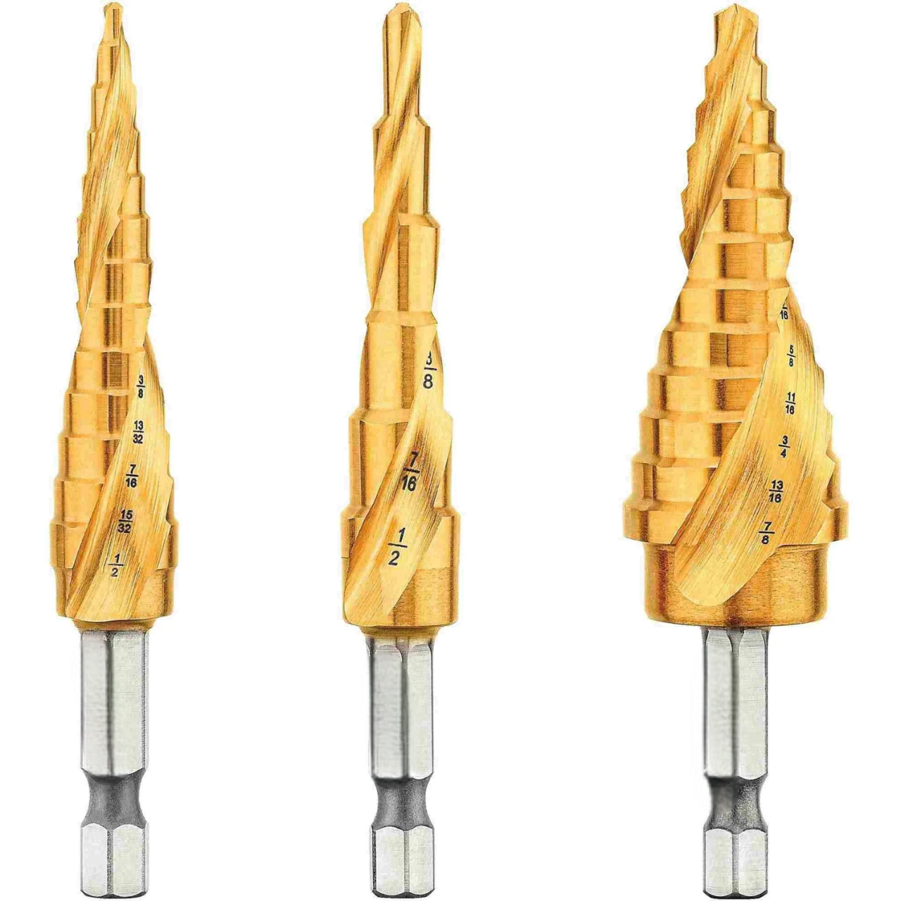 3-Piece IMPACT READY Step Drill Bit Set